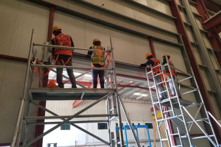 Industrial door installation